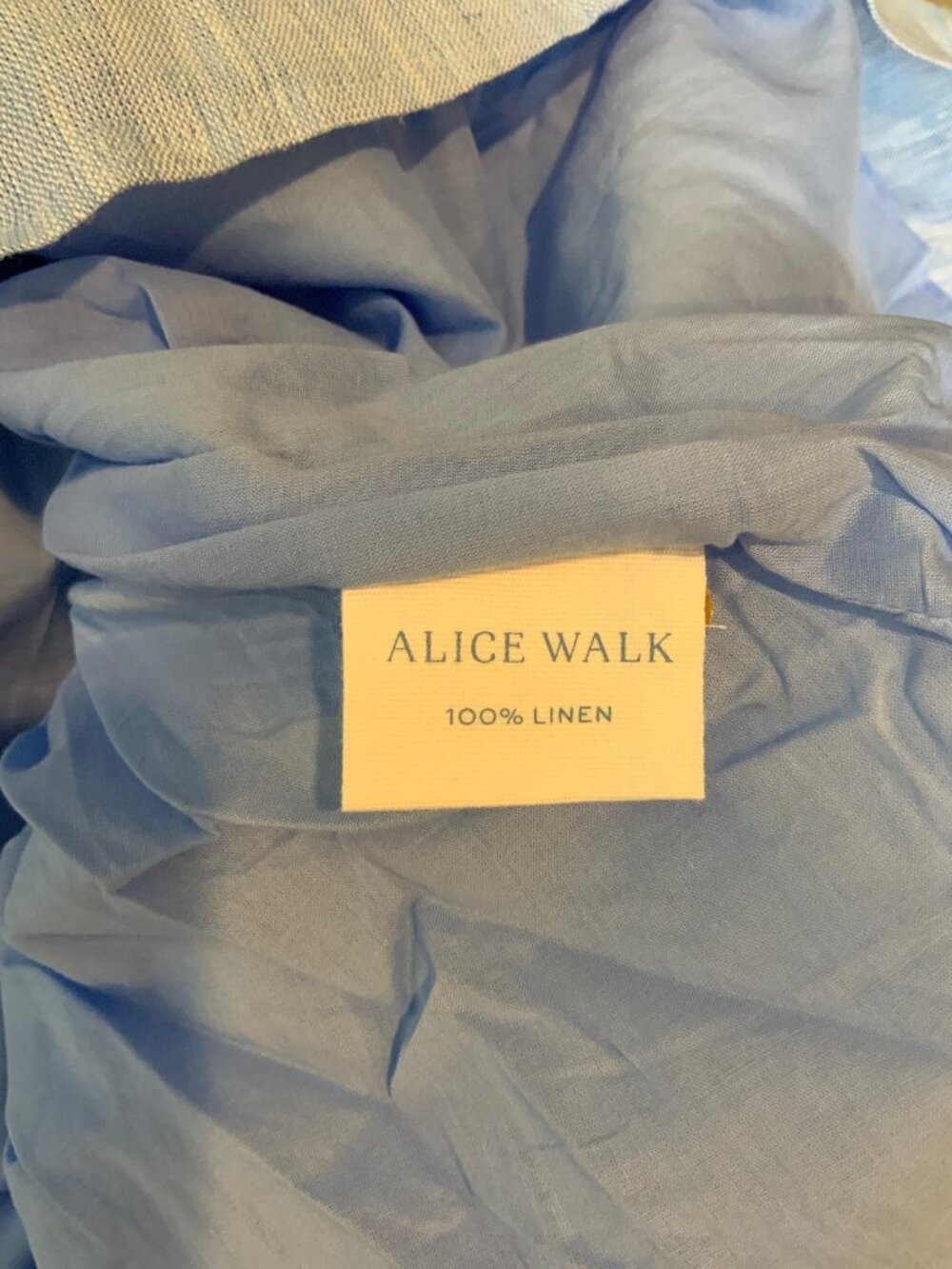 Alice Walk Blue Linen Tiered Shirt Dress, Size S, NWT! $275 - Picture 9 of 9